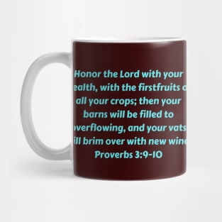 Bible Verse Proverbs 3:9-10 Mug